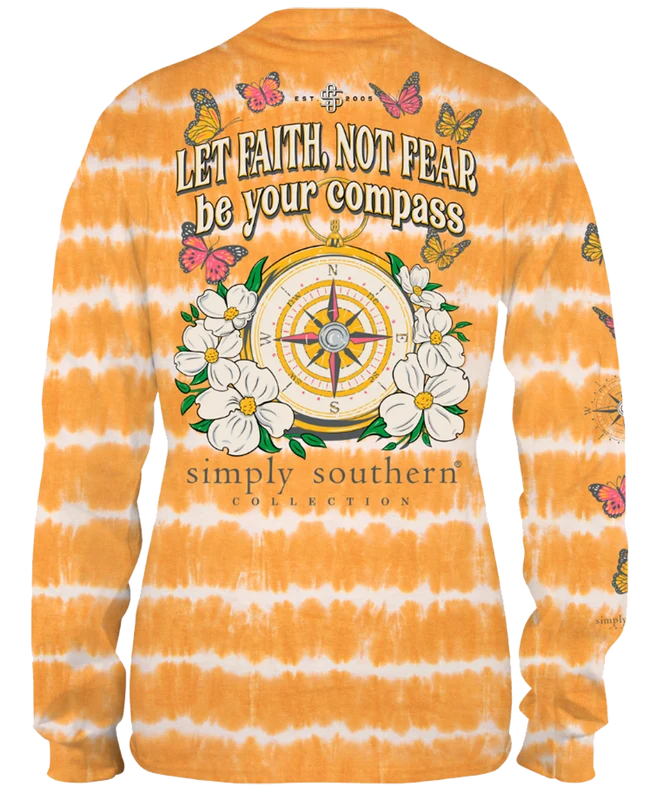 Simply Southern Let Faith, Not Fear Be Your Compass Womens Long Sleeve