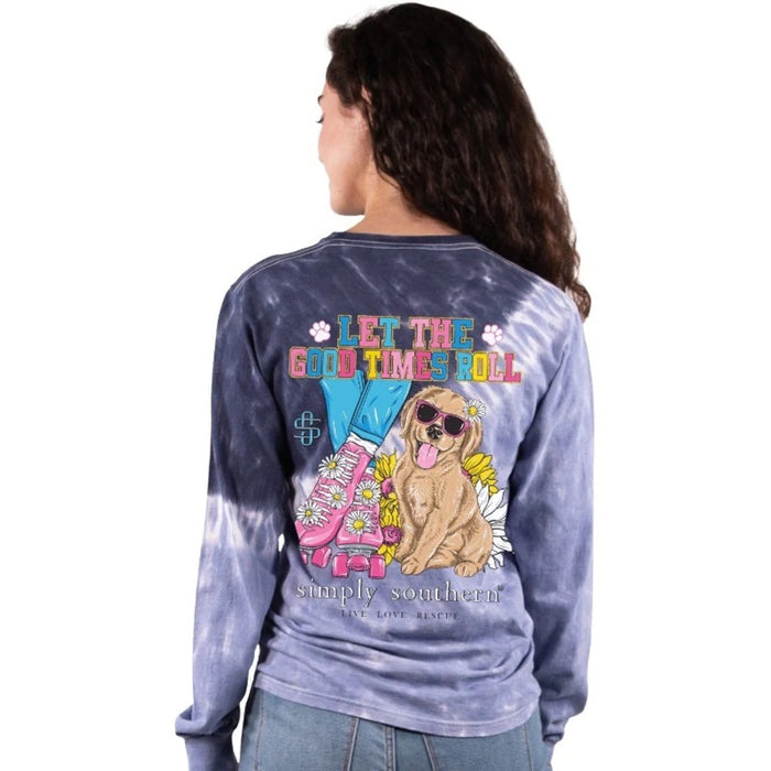 Simply Southern Let the good times roll dog long sleeve shirt