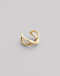 Single earring - cuff TWIST (14k yellow gold)