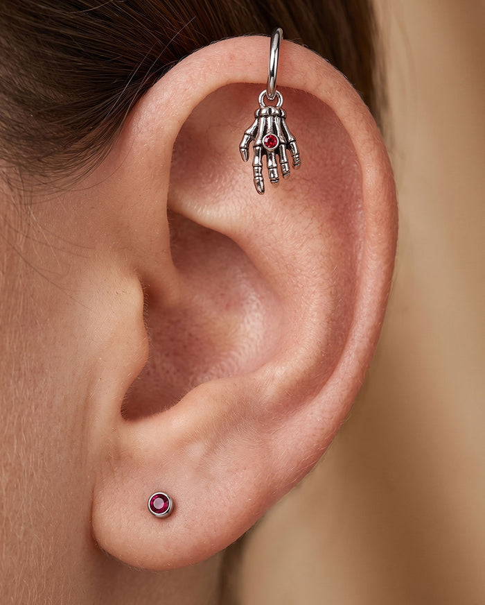 Skeleton Hand rook earring