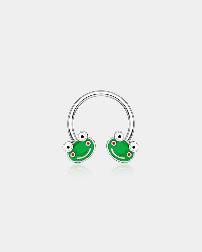 silver frog septum ring