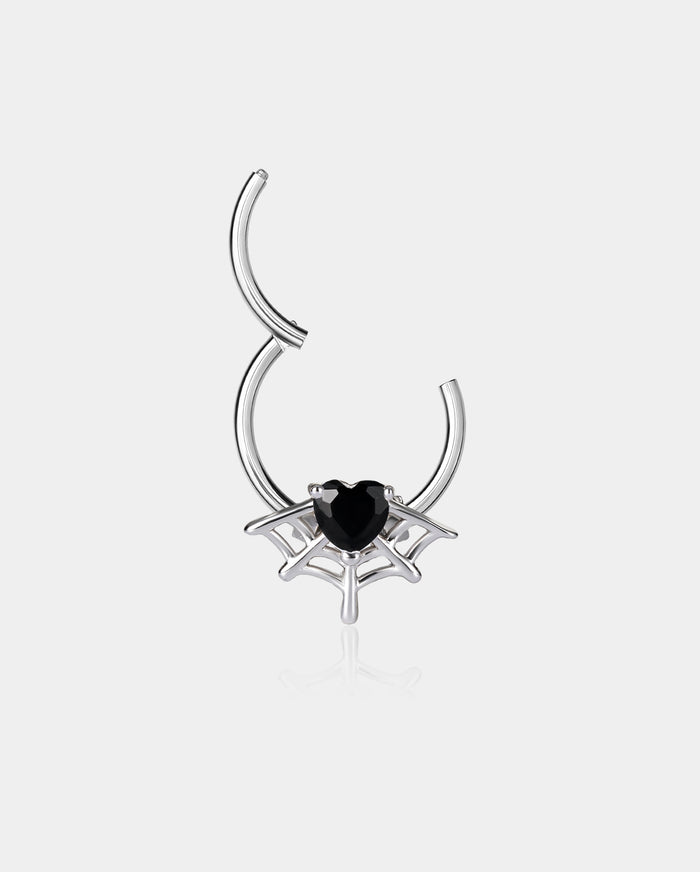hinged segment spider web septum ring
