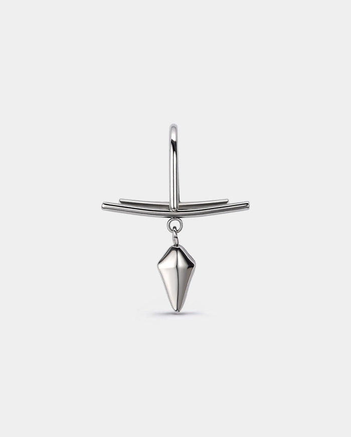 dangle spike lip ring