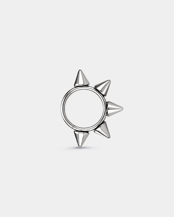 Spike Titanium Segment Nostril Ring