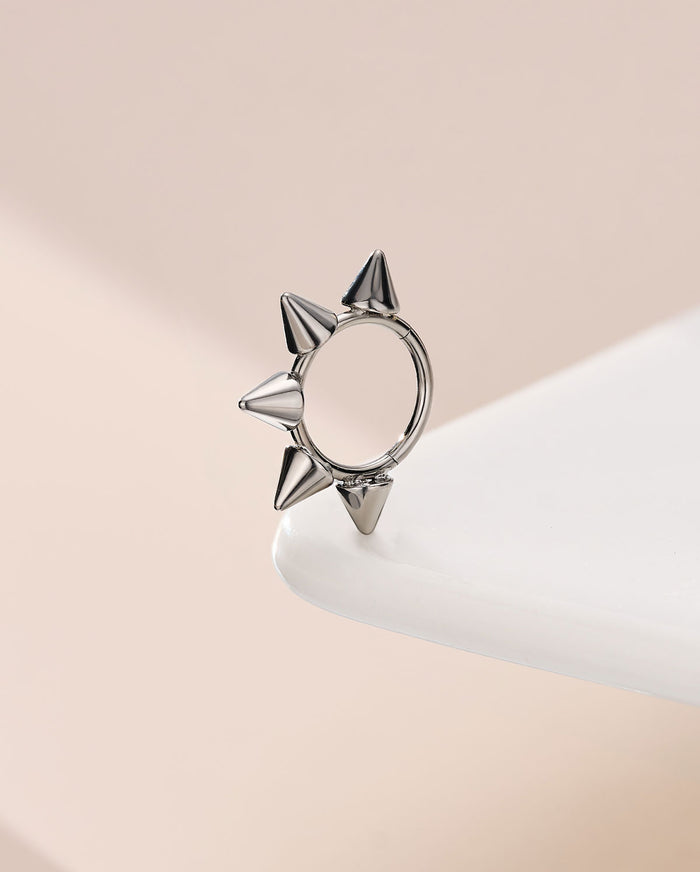 Spike Titanium Segment Nostril Ring