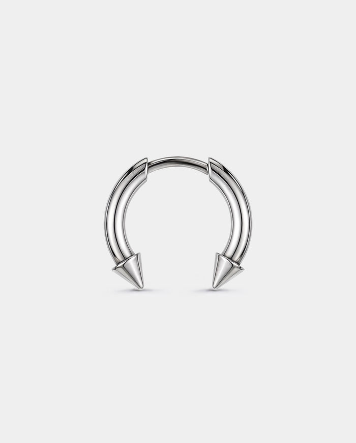 Spike Titanium Threadless Septum Ring