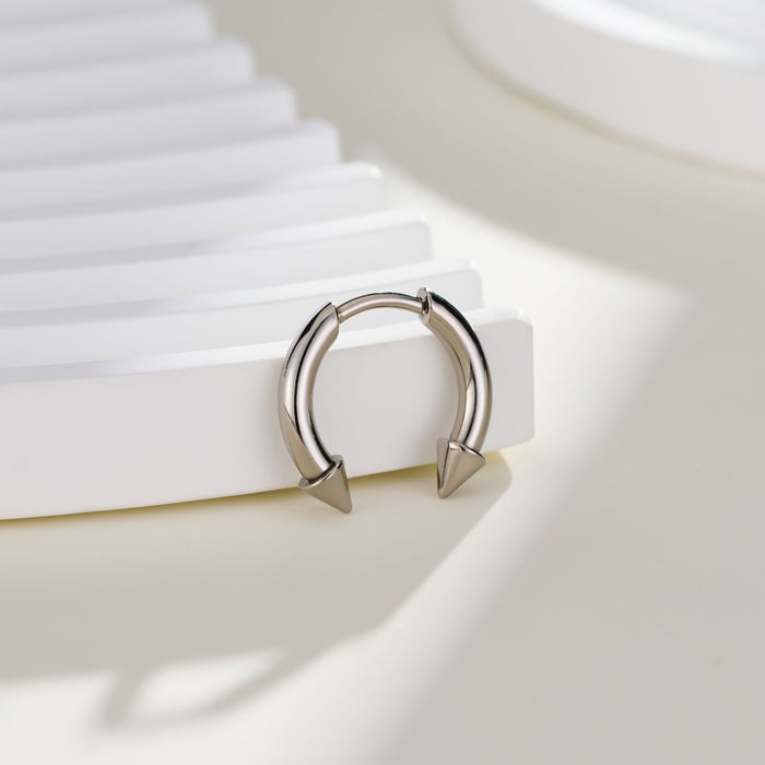 Spike Titanium Threadless Septum Ring