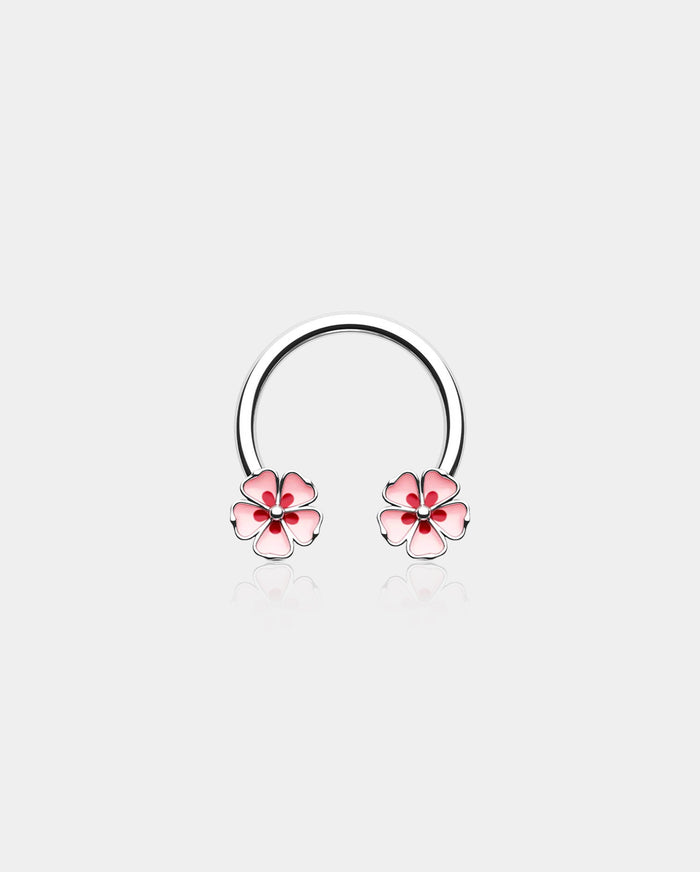 Spring Sakura Horseshoe Septum Ring