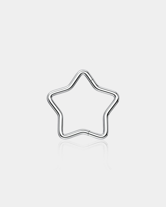 Star Hinged Segment Titanium Septum Ring