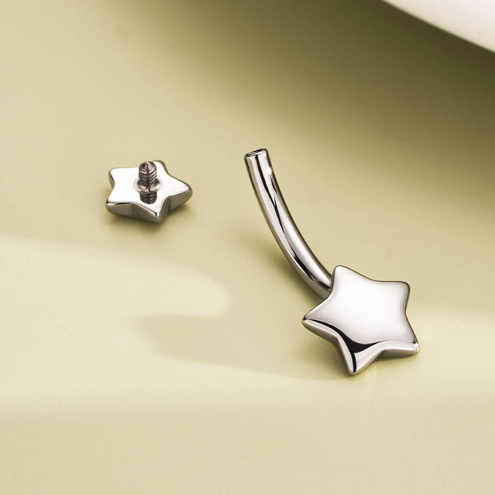internally threaded titanium belly rings