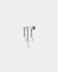 Star & Moon Chain Threadless  Hidden Helix Stud