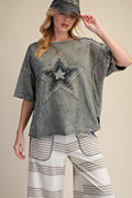 Star Patch Cotton Top