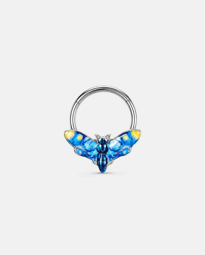 Starry Night Moth septum ring