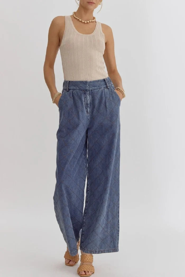 Stitched Detail Denim Jeans*Final Sale
