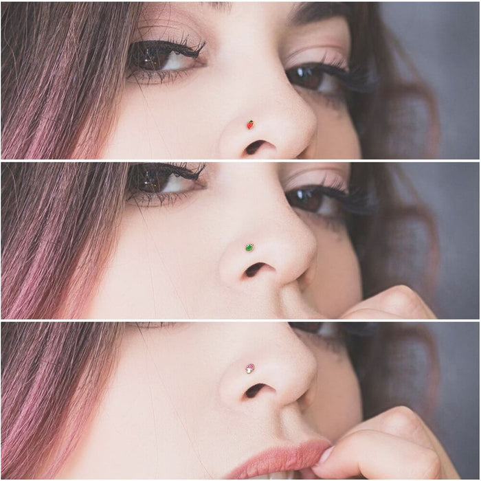 l shaped nose stud