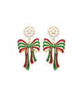 Striped Bow Earrings*Final Sale