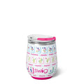 Wine tumbler with Mahjong design and Swig branding on a white background