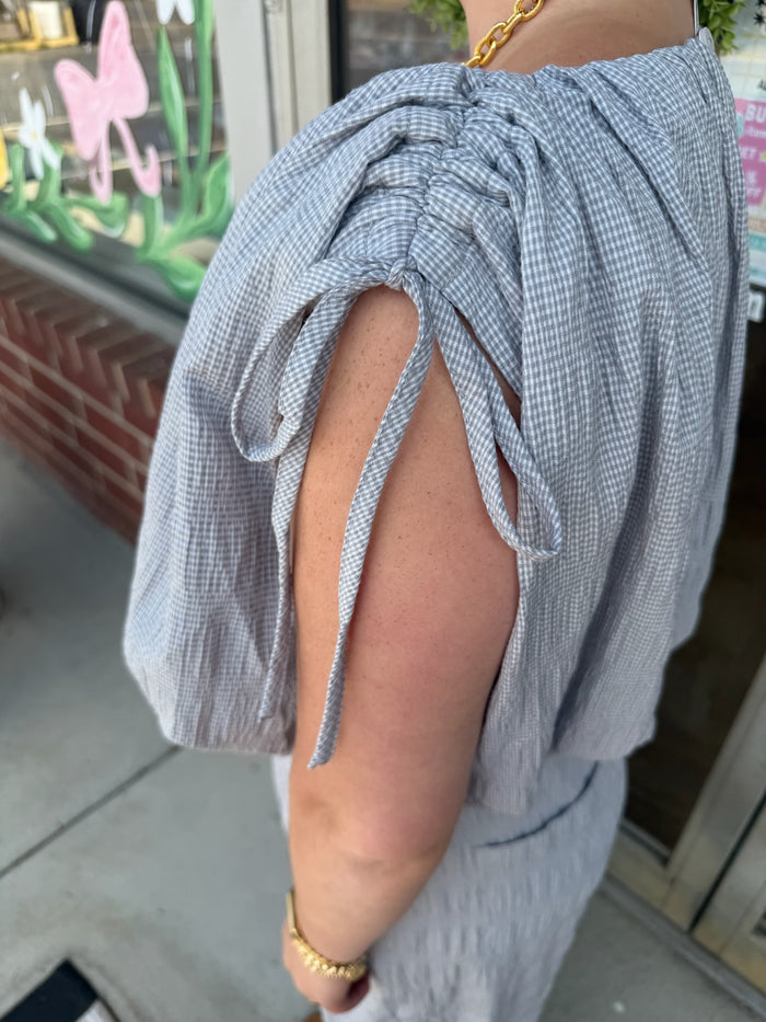 Textured Drawstring Hem Barrel Pants
