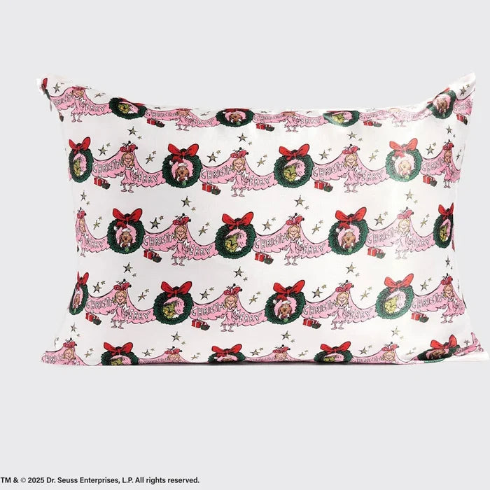 The Grinch Satin King Size Pillowcase by Kitsch *FINAL SALE*