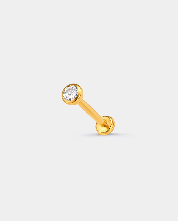Threadless Titanium Flat Back Nose Stud