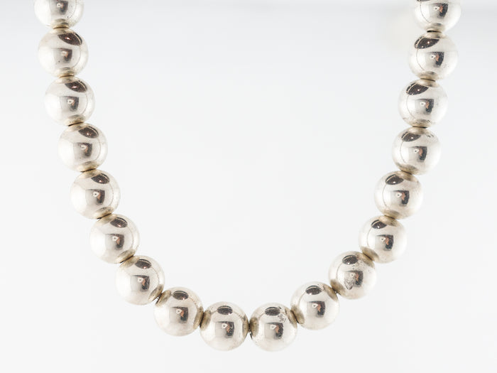 Tiffany & Co. Elsa Peretti Ball Necklace Modern in Sterling Silver