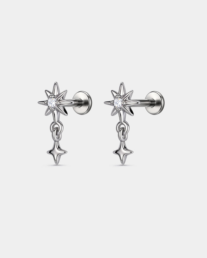 Titanium CZ Star Cartilage Stud