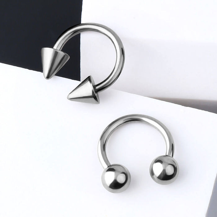 Titanium Horseshoe Septum Ring Pack