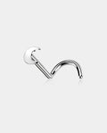 Titanium Moon Nostril Corkscrew Stud