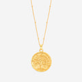Tree of Life Vermeil Coin Pendant Necklace