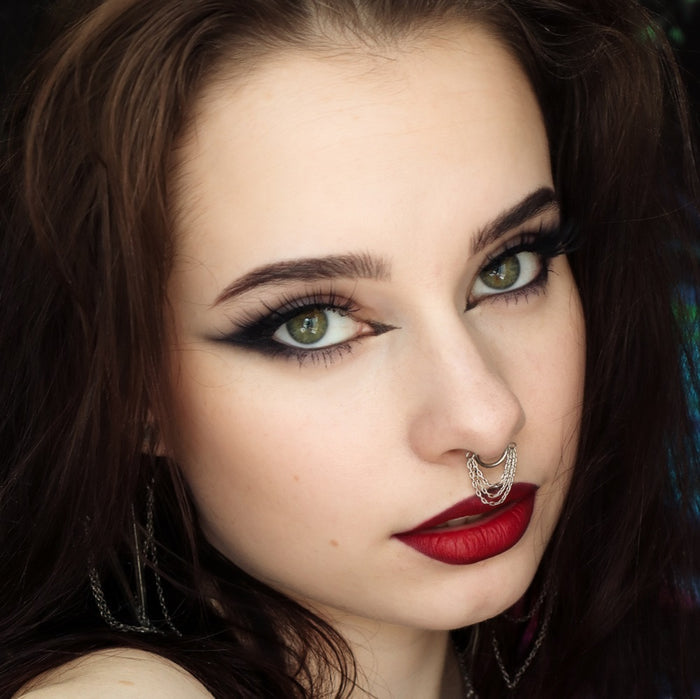 Triple Chain Dangle Septum Ring