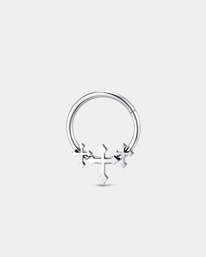 triple cross septum ring