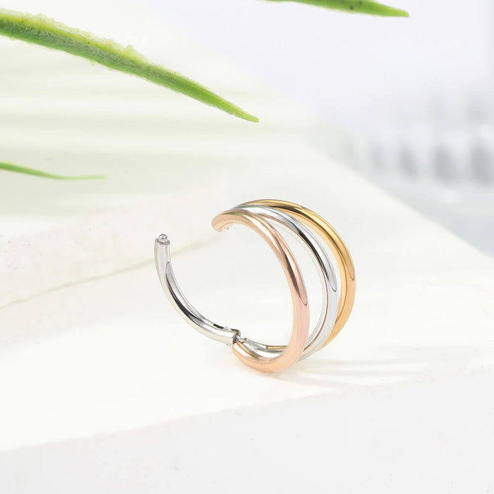 oufer  triple helix piercing hoops