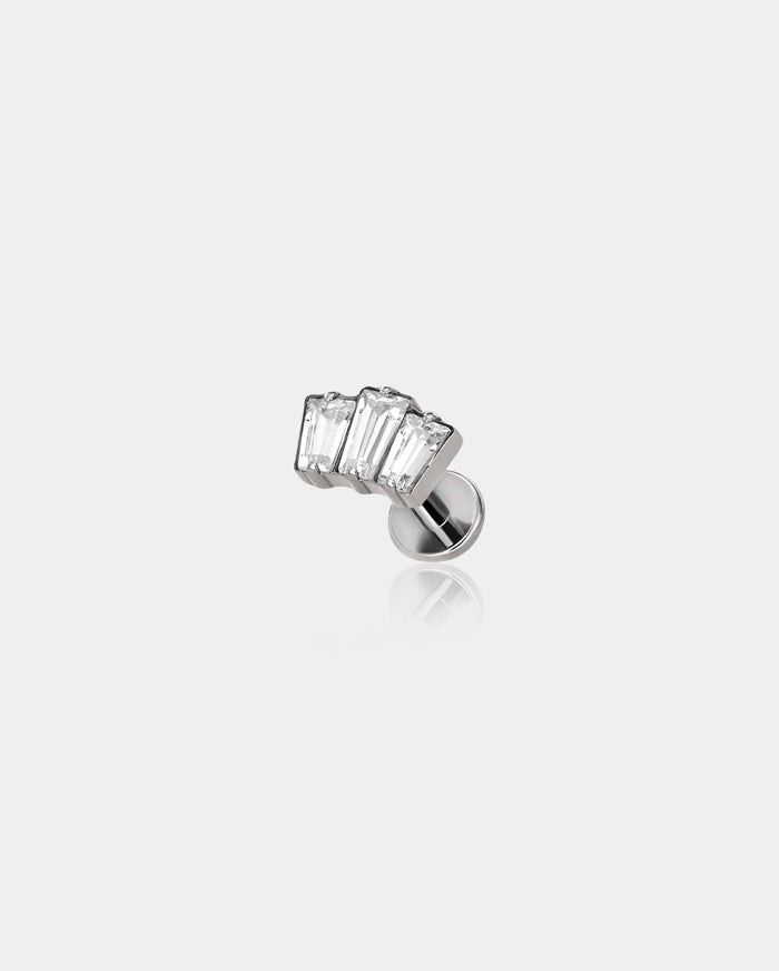 rectangle flat back tragus earrings