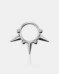 Triple Spikes Clicker Titanium Septum Hoop Ring
