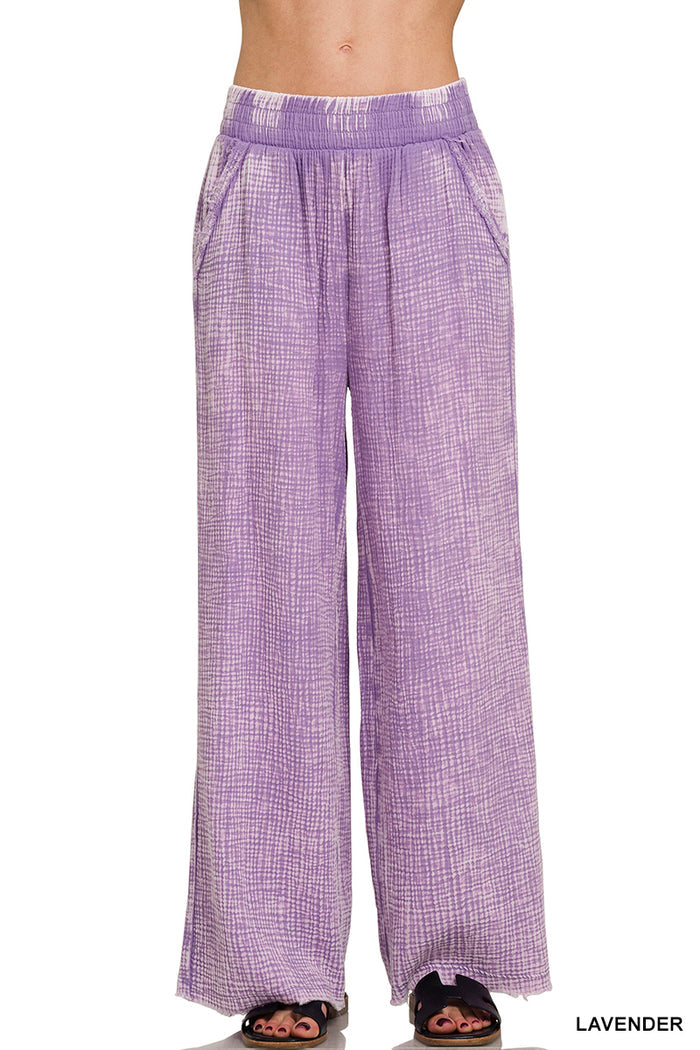 Washed Double Gauze Pants