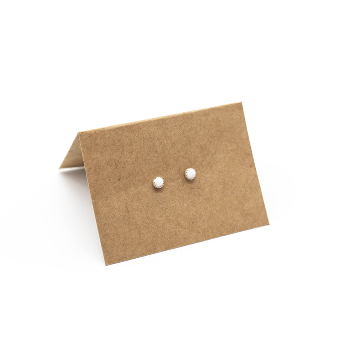 White Star Studs - Howlite