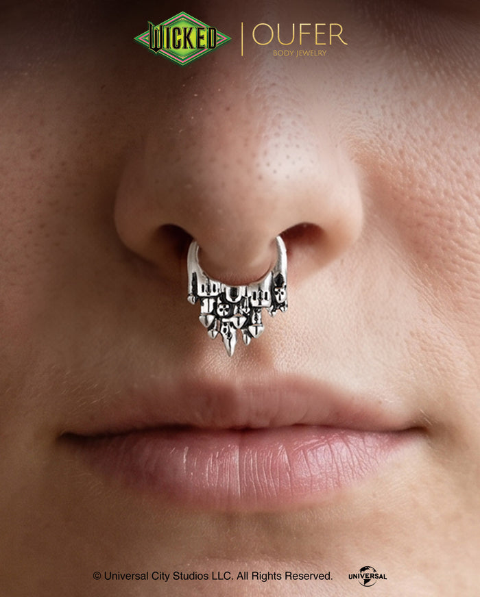 emerald septum piercing