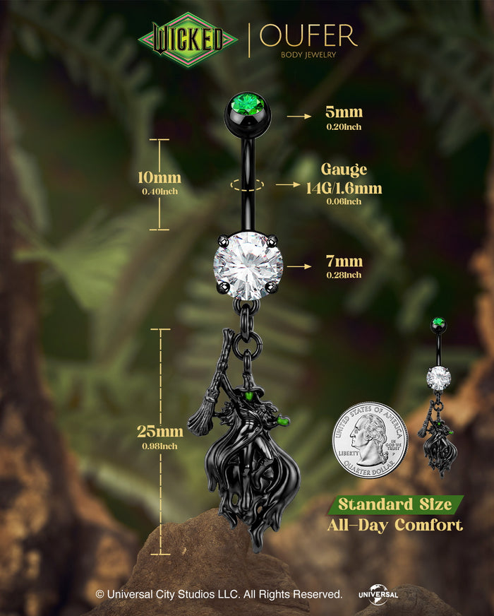 WICKED X OUFER  Elphaba Dangle Belly Ring